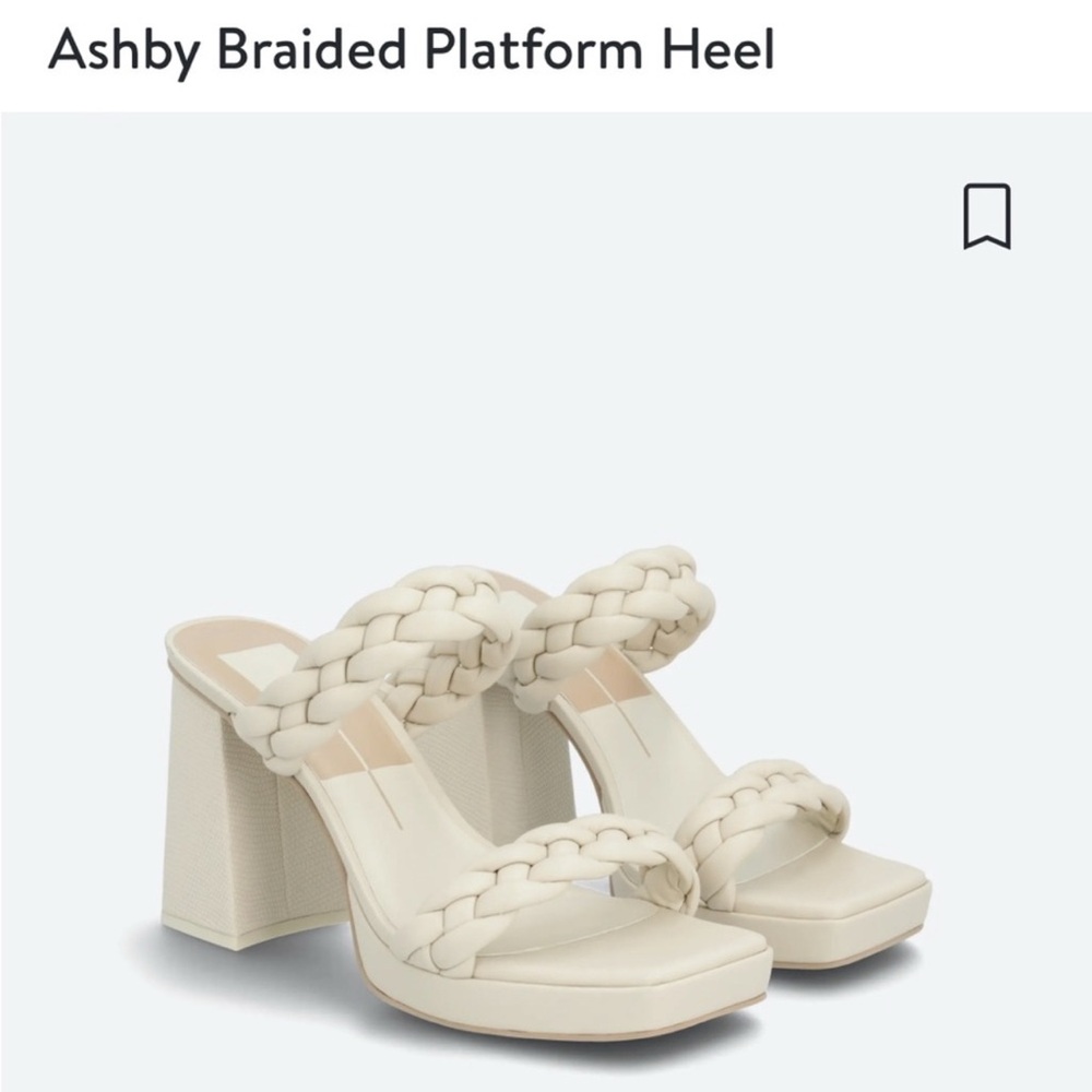 Dolce Vita Cream Ashby Braided Block Heel Sandals
